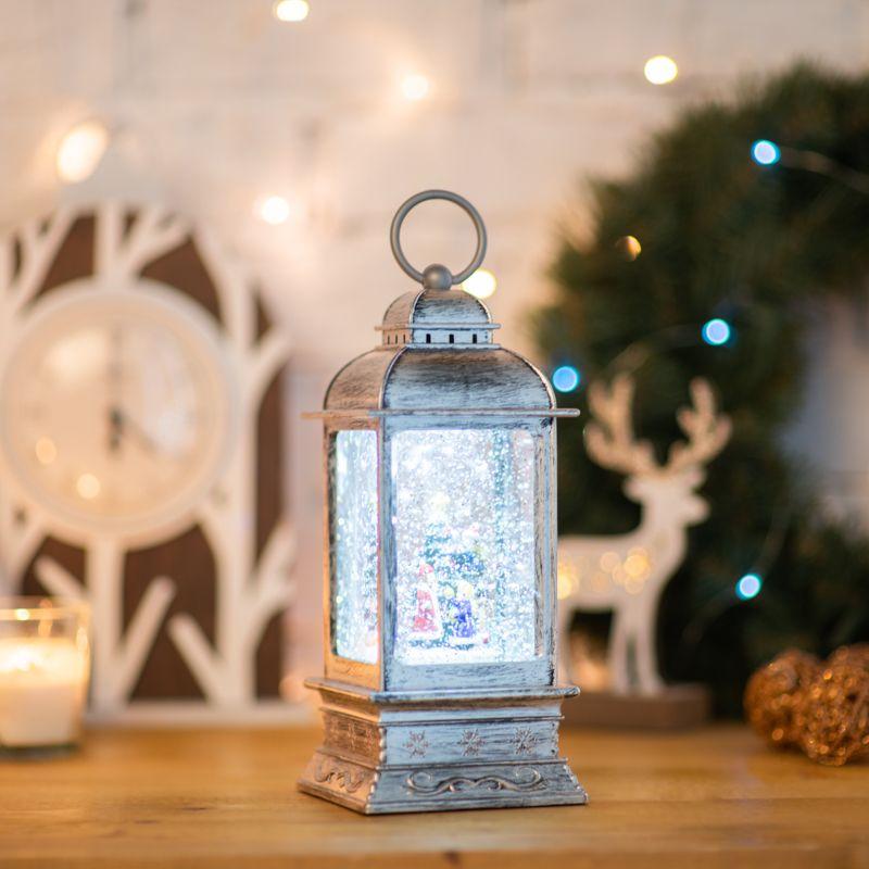 Фонарь декоративный "Рождество" эффект снегопада и подсветкой бел. Neon-Night 501-065