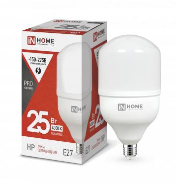 Лампа светодиодная LED-HP-PRO 25Вт 4000К нейтр. бел. E27 2380лм 230В IN HOME 4690612031057