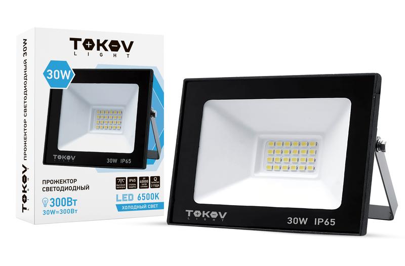 Прожектор светодиодный 30Вт 1700лм 6500К IP65 черн. TOKOV LIGHT TKL-FL/LED-30-6.5K-IP65