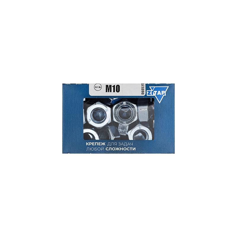 Гайка шестигранная М10 DIN 934 оцинк. (уп.50шт) Tech-Krep/Zitar 105249