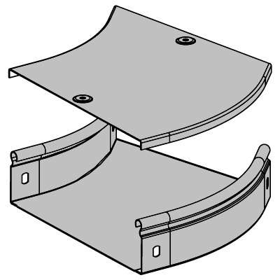 Угол для лотка горизонтальный 45град. 50х50 CPO 45 DKC 36060
