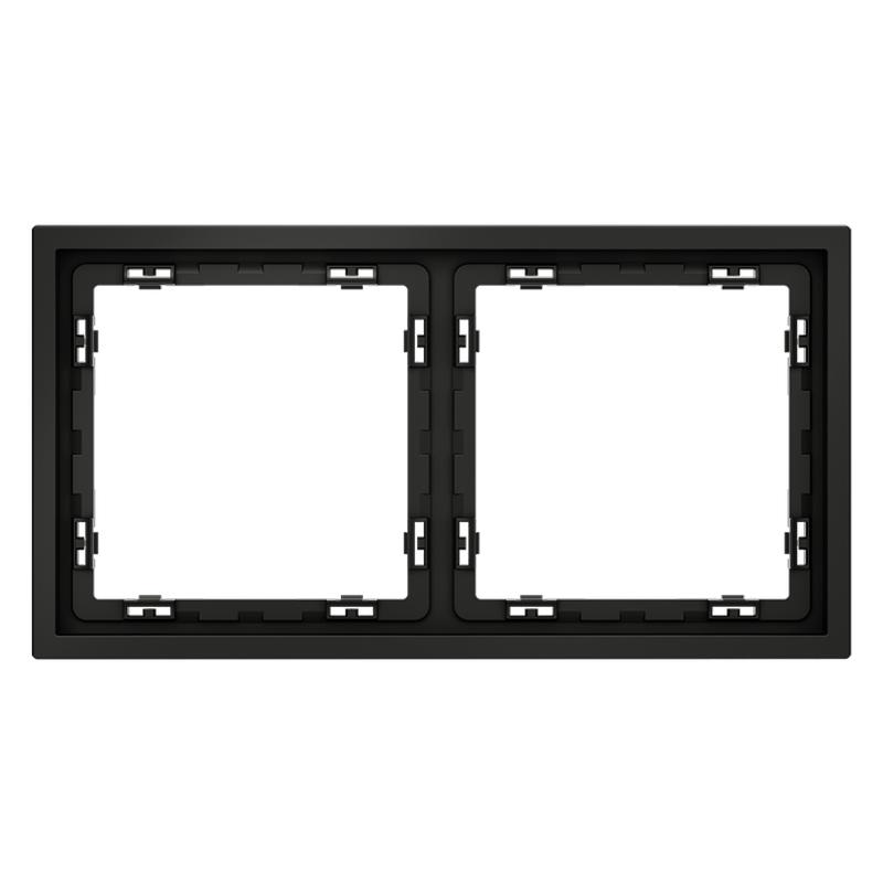 Рамка 2-м S70 пластик. черн. матов. Voltum VLS100208