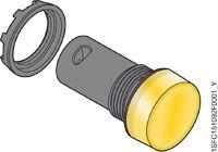 Лампа CL-523Y со встроен. светодиодом желт. ABB 1SFA619402R5233