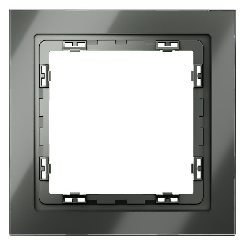 Рамка 1-м. S70 стеклян. титан Voltum VLS110106