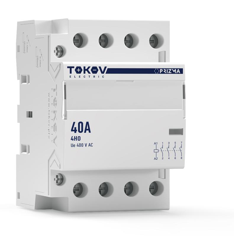 Контактор модульный 54мм 40А 230В АС 4НО PRIZMA TOKOV ELECTRIC TKE-PZ-MC-3-40-230-40