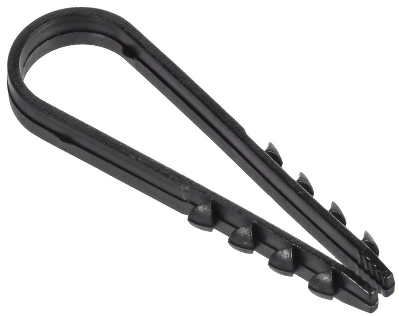 Дюбель-хомут 11х18мм для круглого кабеля нейлон черн. (уп.100шт) GENERICA UDH13-11-18-100-K02-G