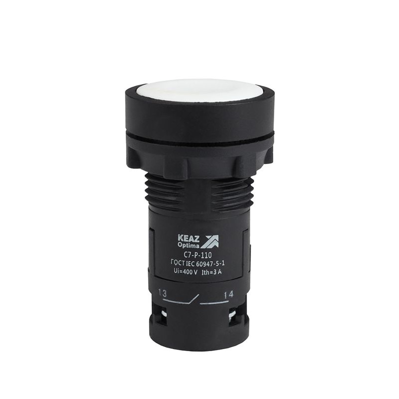 Кнопка OptiSignal Compact D22 С7-P-110 бел. 1НО XB7NA11 КЭАЗ 362030
