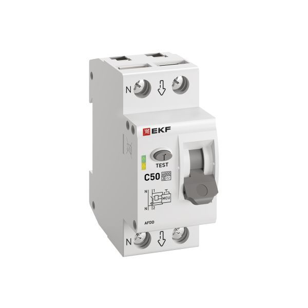 Устройство защиты от дугового пробоя (УЗДП) 1P+N C 50А 6кА с авт. выкл. PROxima EKF afdd-2-50C-pro