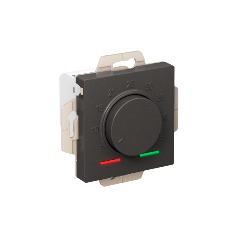 Термостат теплого пола электронный AtlasDesign 10А с датчиком механизм базальт SE ATN001435