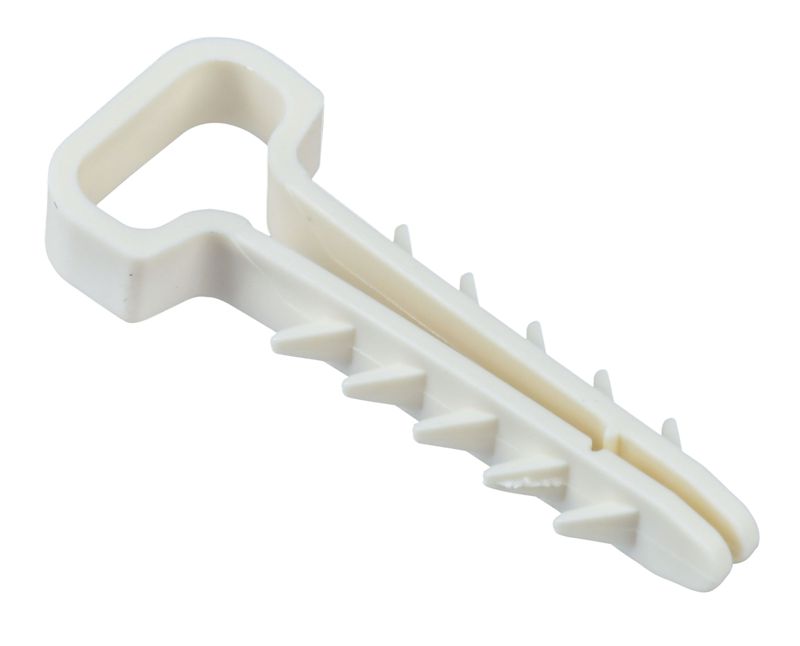 Дюбель-хомут 6х12мм для плоского кабеля нейлон бел. (уп.100шт) IEK UDH14-06-12-100-K01