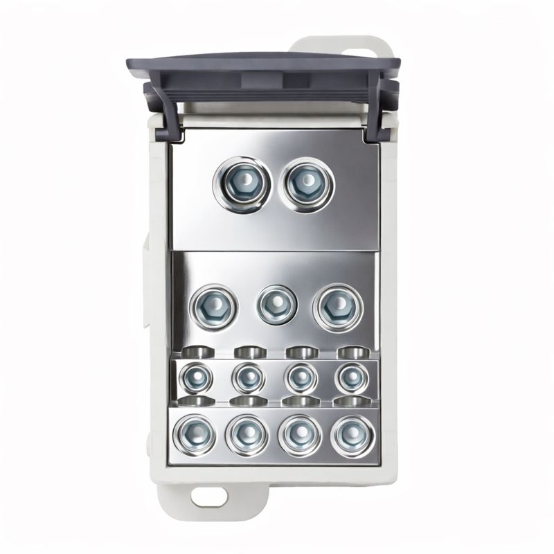 Блок распределительный винтовой зажим плоский 24х8 мм 2х35кв.мм 5х16кв.мм 4х10кв.мм DKC POD-500