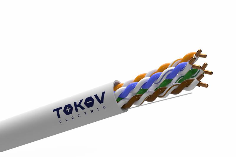 Кабель витая пара F/UTP 4х2х23AWG(0.57мм) кат.6 PVC indoor 305м (м) PRO TOKOV ELECTRIC TKP-C06-F42-6-RU-PVC