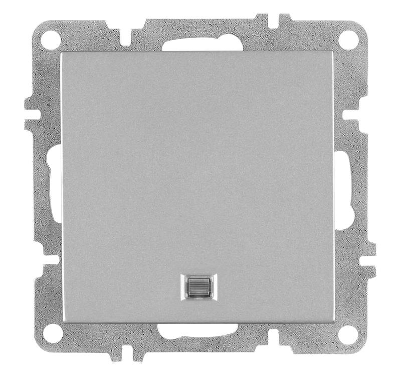 Выключатель 1-кл. LAVIN/KAREN с подсветкой механизм сер. ARVIA 50 03 2000 201