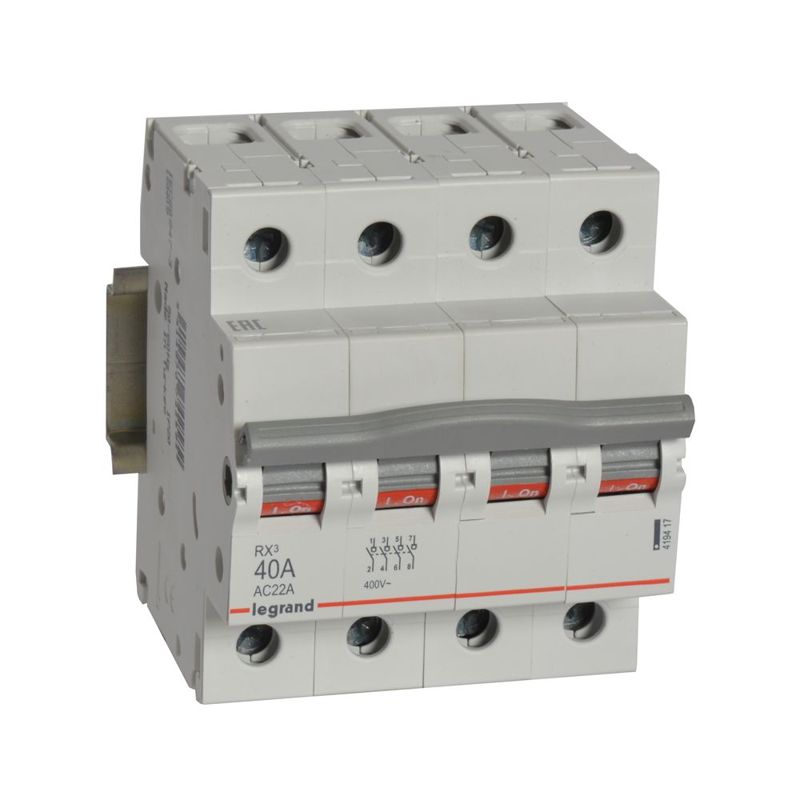Выключатель-разъединитель 4п 40А RX3 ИЭК Leg 419417