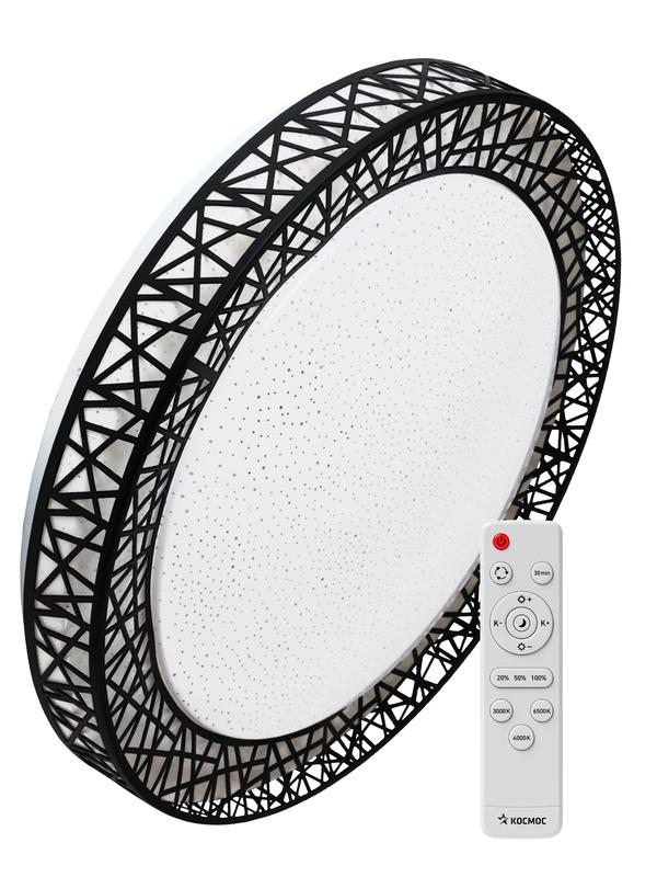 Светильник светодиодный PREMIUM Loft-B 120Вт 230В 3000-6500К 9600лм IP40 490х100мм настенно-потолочный управляемый с пультом ДУ КОСМОС KSLofB120W