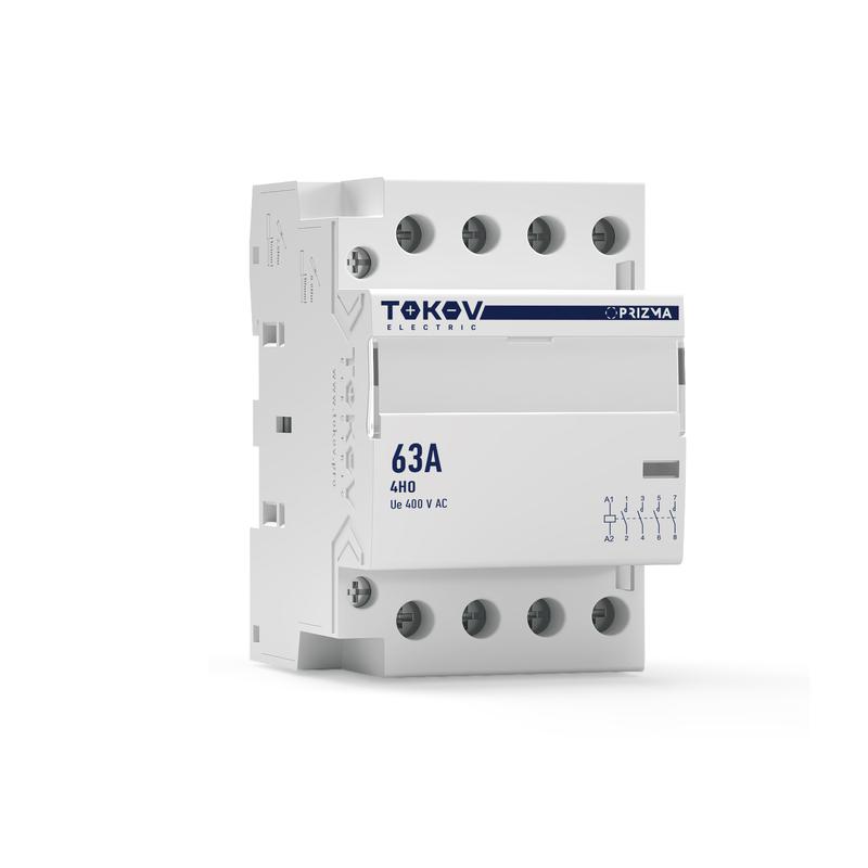 Контактор модульный 54мм 63А 230В АС 4НО PRIZMA TOKOV ELECTRIC TKE-PZ-MC-3-63-230-40