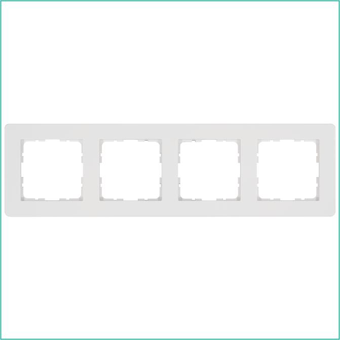 Рамка 4-м G-Flex бел. глянцевый Jasmart G1104W