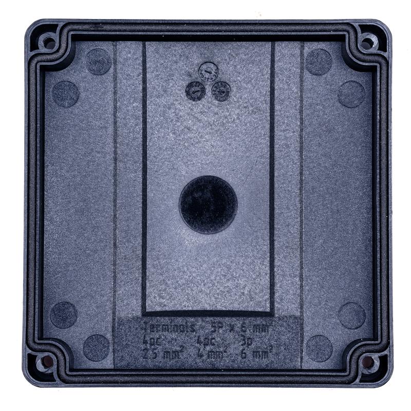 Коробка распределительная 110х110х67мм IP65 в комплекте с клеммным рядом 5х6кв.мм 41А черн. Extherm JB-60-BL