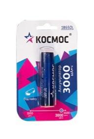 Аккумулятор Li-ion 18650 3000мА.ч без защиты с выводами под пайку KOC18650Li30PABL1