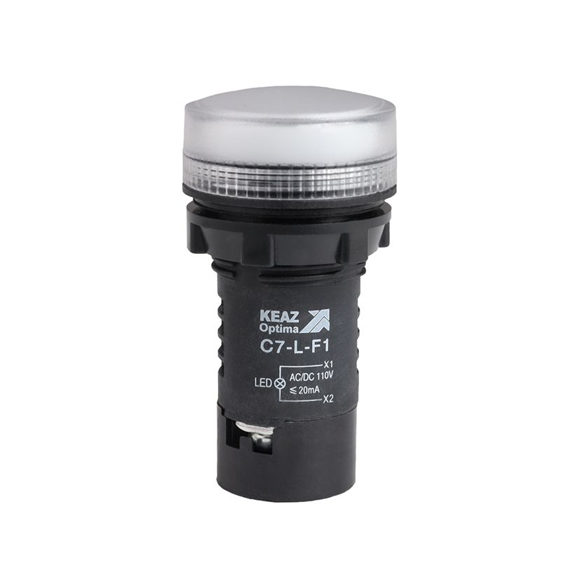 Лампа светодиодная OptiSignal Compact D22 С7-L-F1 бел. 110В AC/DC XB7EV01GP КЭАЗ 362153