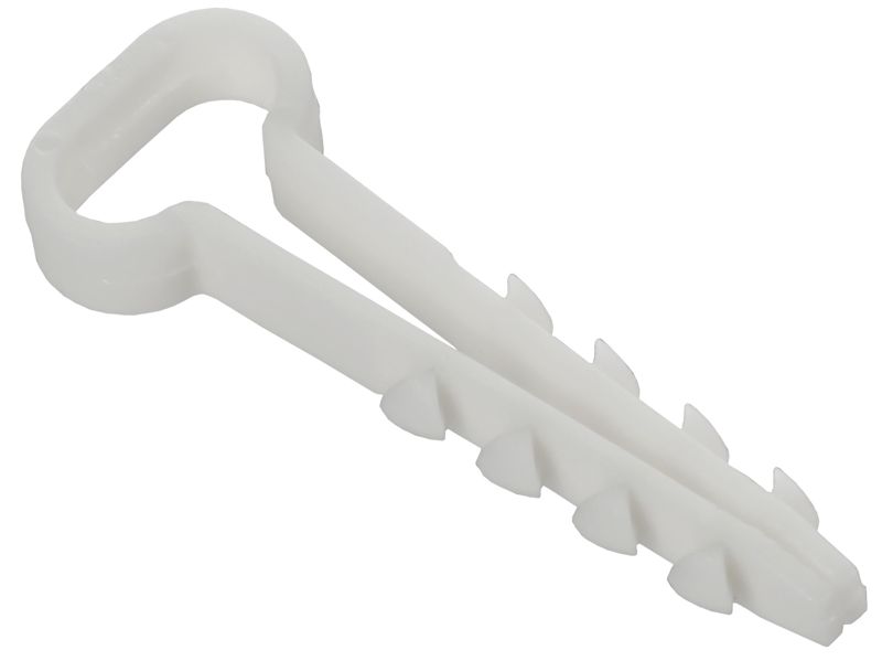 Дюбель-хомут 12х6мм для плоского кабеля нейлон бел. (уп.100шт) GENERICA UDH14-12-05-100-K01-G