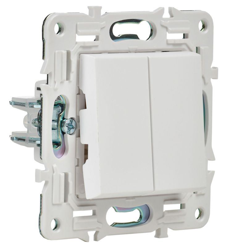 Выключатель 2-кл. SKANDY 10А SK-V04W арктич. бел. IEK SK-V20-0-10-K01