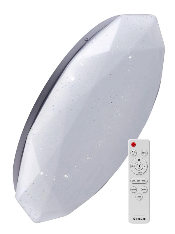 Светильник светодиодный PREMIUM DIAMOND 120Вт 3000-6500К IP40 9960лм 230В 500х90мм настен./потолочн. управляемый с пультом ДУ КОСМОС KSDiam120W