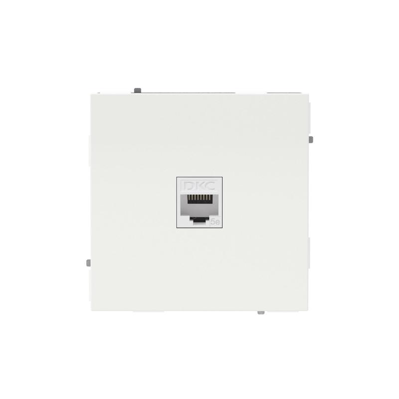 Розетка компьютерная 1-м KANT RJ45 кат.5E без шторки бел. магнолия DKC 7000663