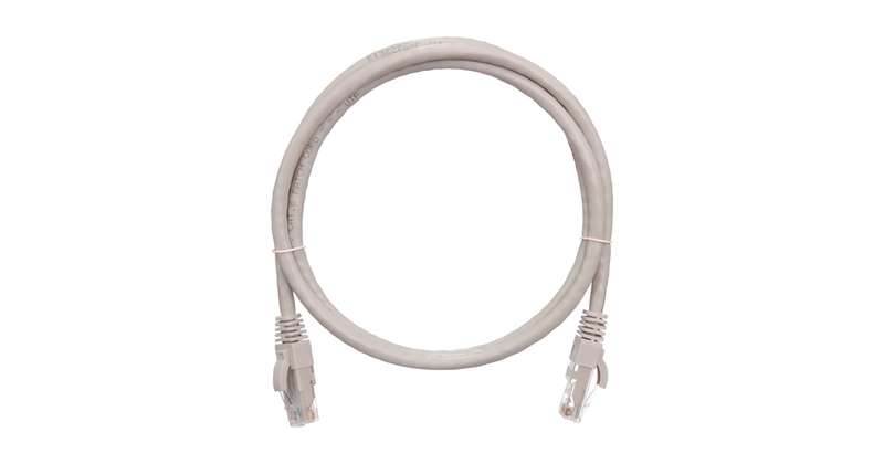 Патч-корд U/UTP 4 пары кат.6 (класс E) 250МГц 2хRJ45/8P8C BC (чистая медь) 24AWG (7х0.205мм) LSZH нг(А)-HFLTx сер. 0.5м NIKOMAX NMC-PC4UE55B-005-C-GY