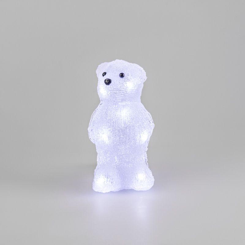 Фигура светодиодная акриловая "Медвежонок" 12х22х13см 10LED бел. 0.5Вт 4.5В IP20 элементы питания 3хAAA (не в компл.) Neon-Night 513-311