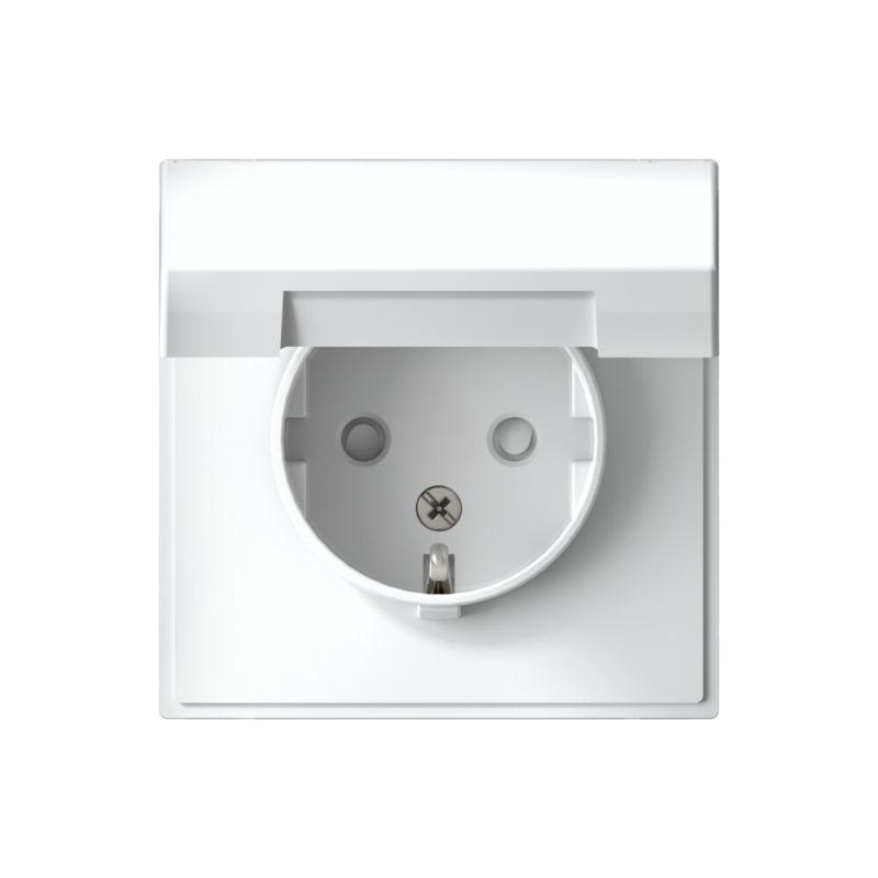 Розетка ArtGallery 16А IP20 с заземл. защ. шторки с крышкой механизм бел. SE GAL000146