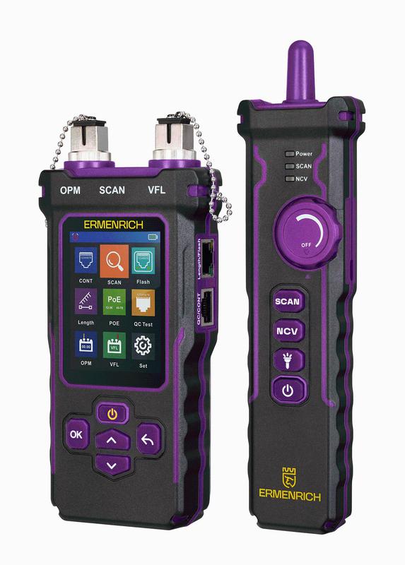 Тестер кабельный многофункциональный NetGeeks NP60 фиолет. Ermenrich 84551