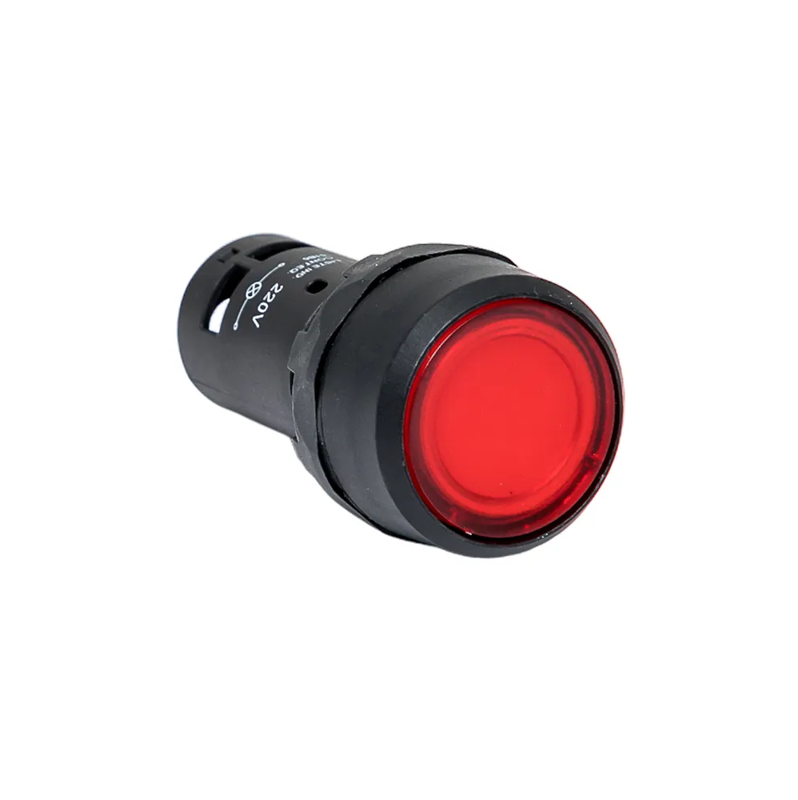 Кнопка с фиксацией с подсветкой OptiSignal Compact D22 С7-PHL-B410 красн. 1НО 24В AC/DC XB7NJ04B1 КЭАЗ 362111