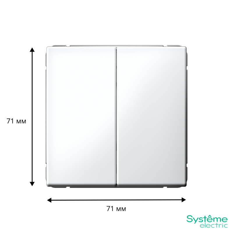 Переключатель 2-кл. ArtGallery (сх. 6/2) 10AX механизм бел. SE GAL000165