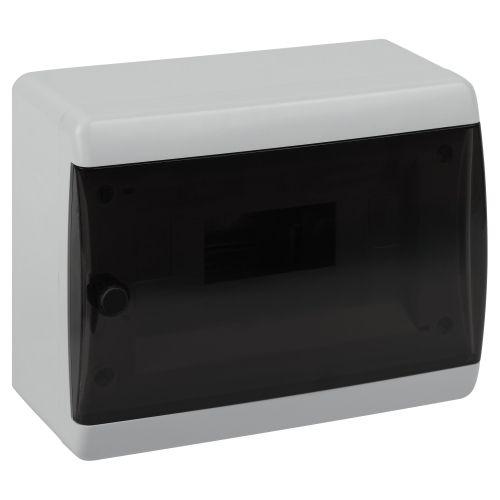 Корпус навесной ЩРН-П-8 ЭРА COMFORT IP41 прозр. крышка пластик. бел. ЭРА Б0067224
