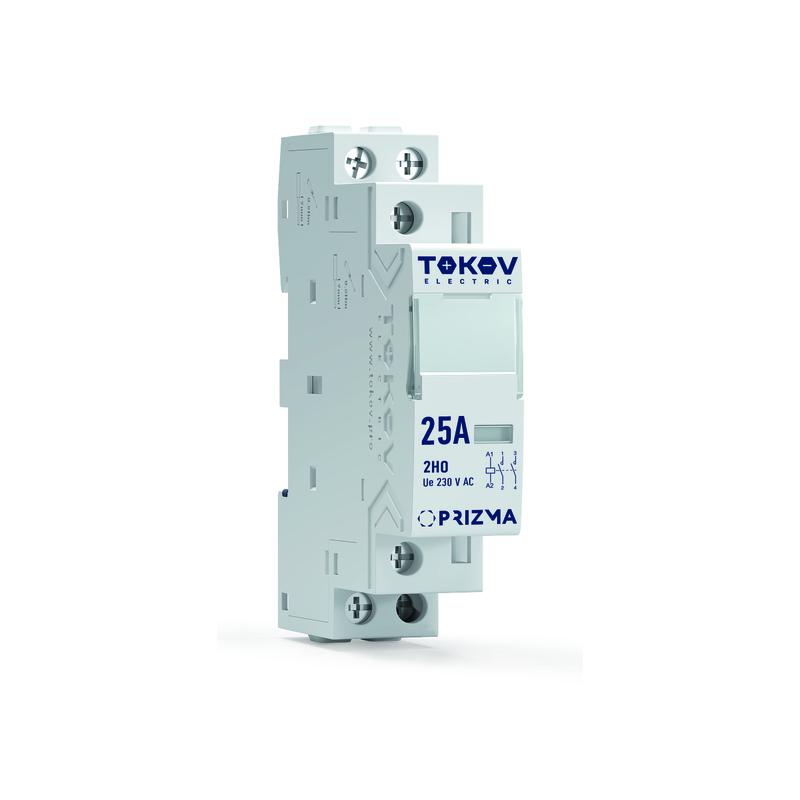 Контактор модульный 18мм 25А 230В АС 2НО PRIZMA TOKOV ELECTRIC TKE-PZ-MC-1-25-230-20