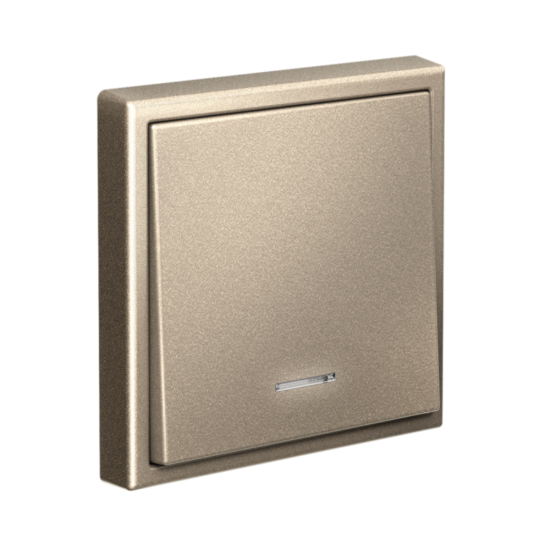 Выключатель 1-кл. ArtGallery (сх. 1а) 10AX с подсветкой механизм шампань SE GAL000513