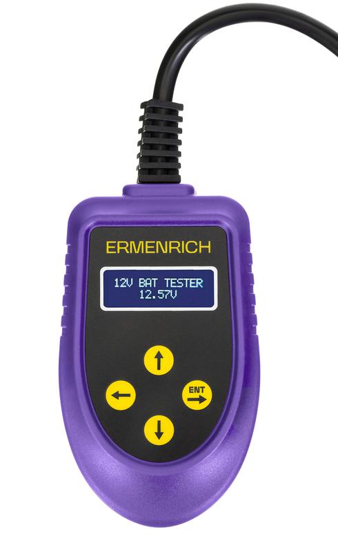 Тестер аккумуляторный Zing AL30 фиолет. Ermenrich 85690