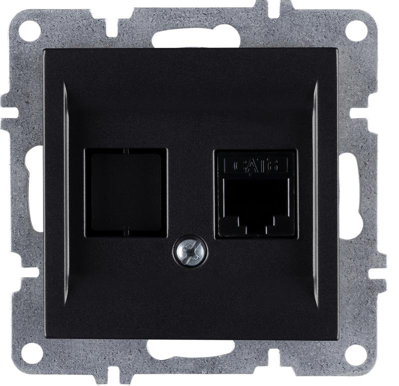 Розетка компьютерная LAVIN/KAREN RJ45 кат.6 механизм черн. ARVIA 50 07 2000 247