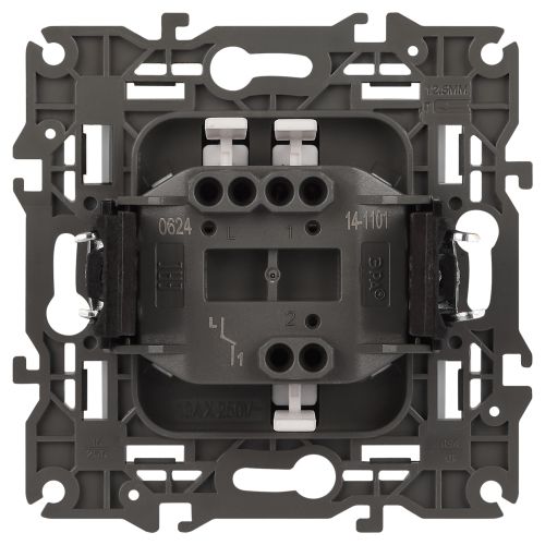 Выключатель 1-кл. СП Elegance 14-1101-01 10А IP20 250В 10AX механизм бел. Эра Б0034207