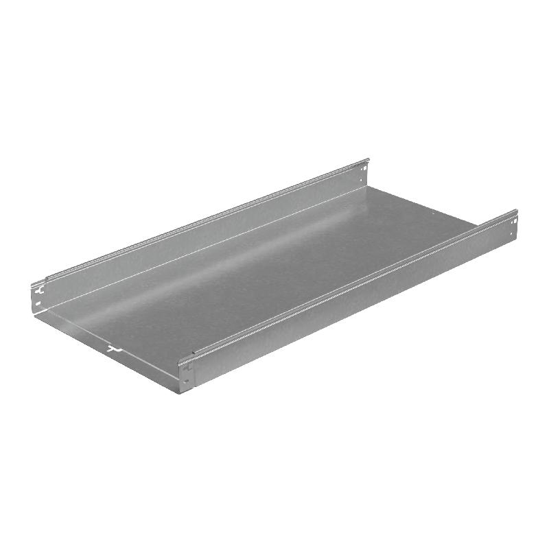 Лоток листовой неперфорированный 500х80 L3000 сталь 1мм "Быстрый монтаж ПЛЮС" LNplus80-500-1.0-3000 оцинк. КМ PL0351