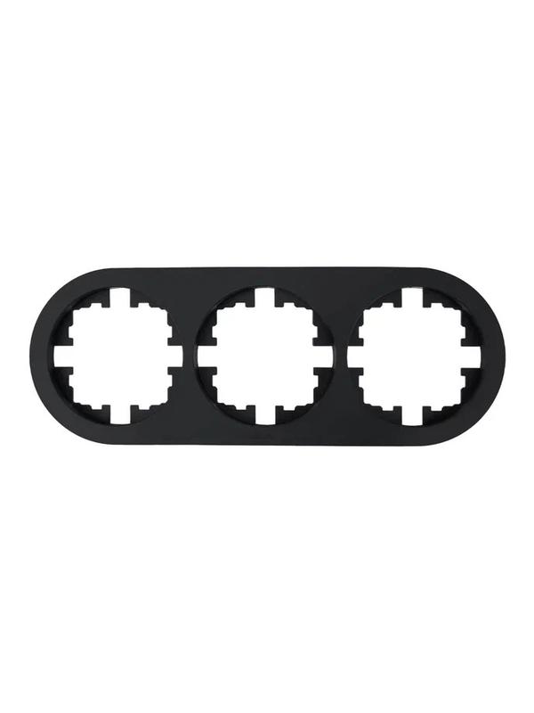 Рамка 3-м OSEN горизонт. круглая черн. бархат LEZARD 744-4200-148