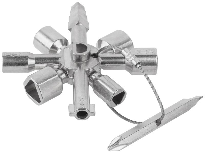 Ключ универсальный для электрошкафов 10-в-1 двусторонняя CrV бита РН2/SL7 FIT 60110