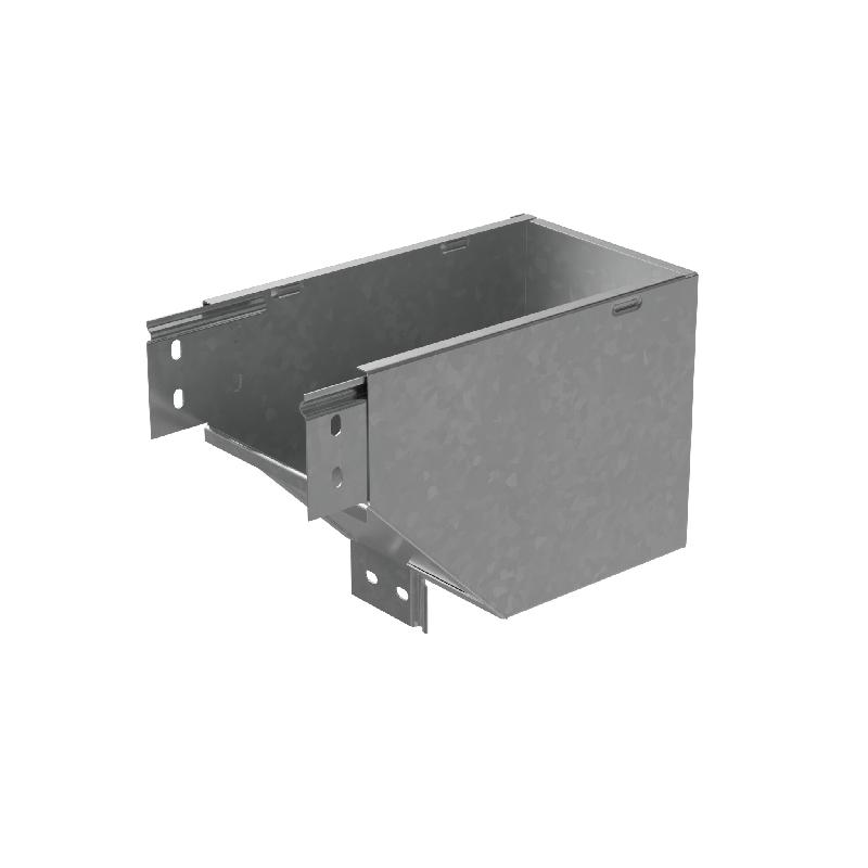 Угол для лотка вертикальный внешний левый с разворотом трассы на 90град. 150х80 сталь 1мм "ПЛЮС" VLPDplus90-80-150-L КМ PL3758