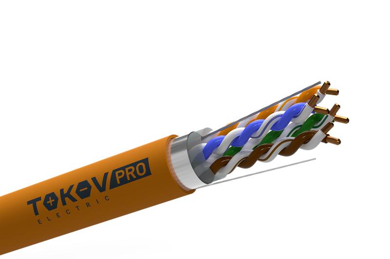 Кабель витая пара F/UTP 4х2х23AWG(0.57мм) кат.6 ZH нг(А)-HF (LSZH) indoor 305м (м) PRO TOKOV ELECTRIC TKP-C06-F42-6-RU-LSZH