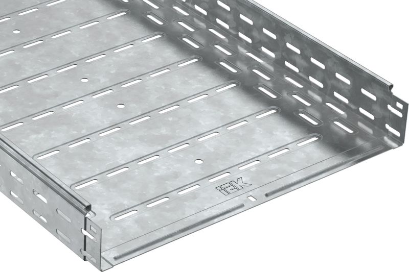 Лоток листовой перфорир. 600х80 L3000 сталь 1.2мм оцинк. IEK CLP10-080-600-3