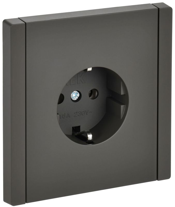 Розетка СП FORTE&PIANO FP316 16А с заземл. без защ. шторок винт. крепл. сер. IEK FP-R11-16-K03