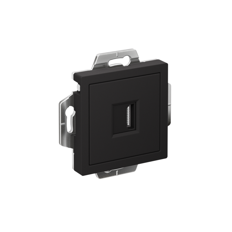 Розетка HDMI AtlasDesign механизм карбон SE ATN001080