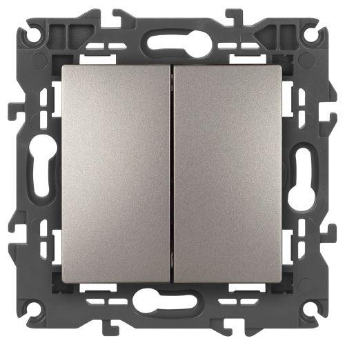 Переключатель 2-кл. Elegance 14-1106-16 250В 10АХ титан Эра Б0065793