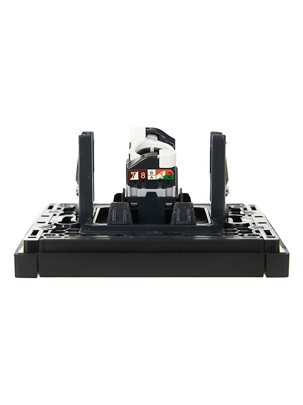 Розетка компьютерная RJ45 кат.5E FORTE&PIANO FP132 черн. IEK FP-K10-1-K02